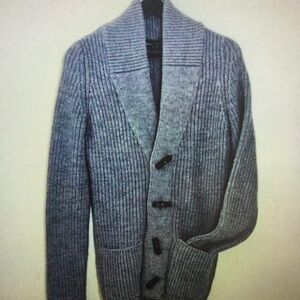Men's Gray Ribbed Sweater